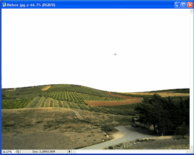 Create Mountains in Photoshop Tutorial: Final Result (Click to enlarge)