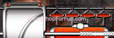 Creating a Navigation Header with Metallic Panel and Chains Tutorial: Final Result (Click to enlarge)