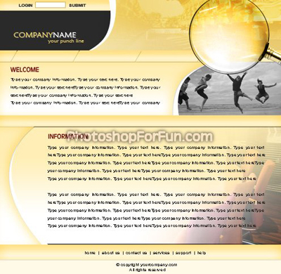 Designing an All Pupose Sleek Web Template Tutorial: Final Result (Click to enlarge)