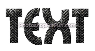 Creating Tire Style Text with Embossed Rubber Effect Tutorial: Final Result