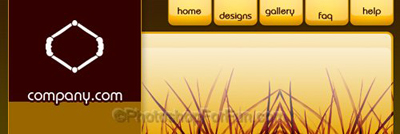 Designing an All Purpose Web Navigation Header Tutorial: Final Result