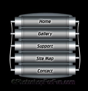 Metallic Roller Style Left Navigation Panel Tutorial: Final Result