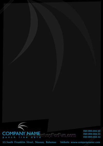 Designing a Letterhead with Dark Theme Tutorial: Final Result