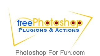 Creating Logo for a Free Photoshop Plugin and Action Website Tutorial: Final Result
