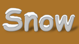 Snow Text Effect Tutorial: Final Result