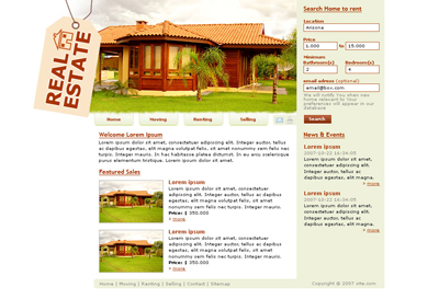 Real Estate Template Tutorial: Final Result (Click to enlarge)