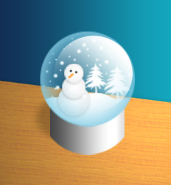 3D Snow Globe Tutorial: Final Result