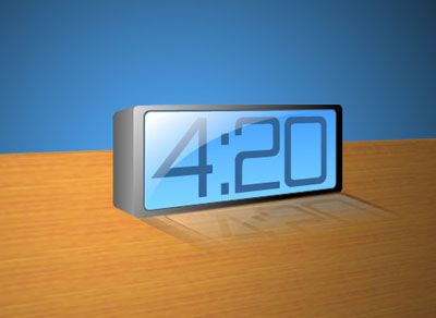 3D Blue LCD Alarm Clock Tutorial: Final Result