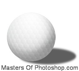 Creating a Realistic 3D Look Golf Ball Tutorial: Final Result