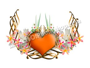 Creating a Flower Bouquet with Heart Tutorial: Final Result