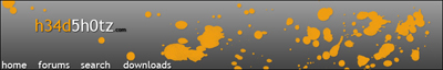 Spatter Paint Header + Navigation Tutorial: Final Result (Click to enlarge)