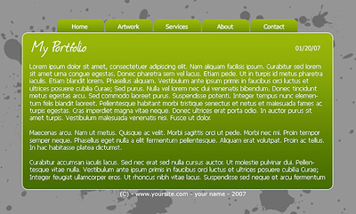 Sleek Portfolio Tutorial: Final Result (Click to enlarge)