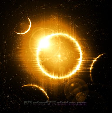 Creating a Solar Eclipse in Galaxy Effect Tutorial: Final Result