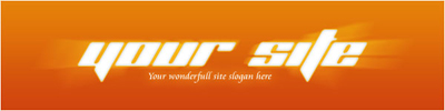 Orange Gradient Banner Tutorial: Final Result (Click to enlarge)