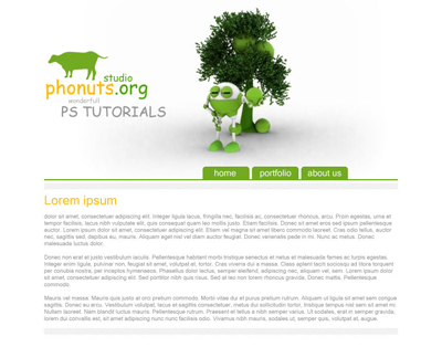 Natural Green Layout Tutorial: Final Result (Click to enlarge)