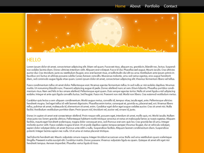 Attractive Portfolio Layout Tutorial: Final Result (Click to enlarge)