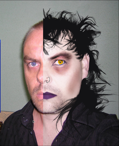 Gothic Makeover in Photoshop. Click to enlarge