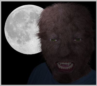 Turning Yourself into a Werewolf with Photoshop Tutorial: Final Result (Click to enlarge)