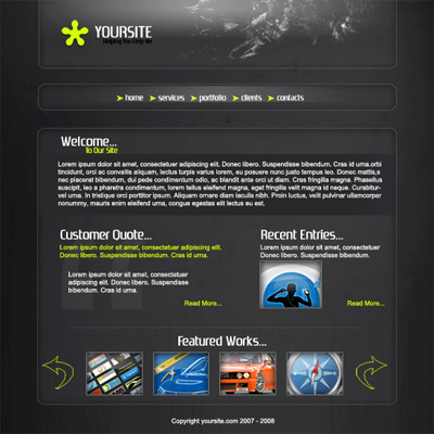 Web Design Layout #4 Tutorial: Final Result (Click to enlarge)