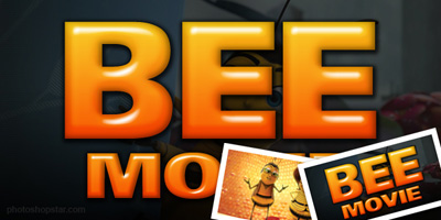 Recreate the 'Bee Movie' Text Effect Tutorial: Final Result (Click to enlarge)