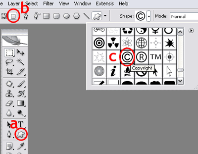 Glyphs in photoshop cs6 image