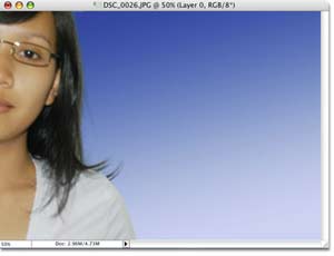 Hair Selection in Photoshop Tutorial: Final Result
