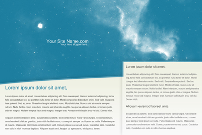 Clean and Universal Website Design Tutorial: Final Result (Click to enlarge)