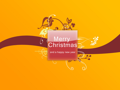A Nice Christmas or New Year Card Tutorial: Final Result (Click to enlarge)
