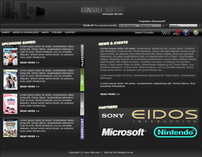 Console Layout Tutorial: Final Result (Click to enlarge)