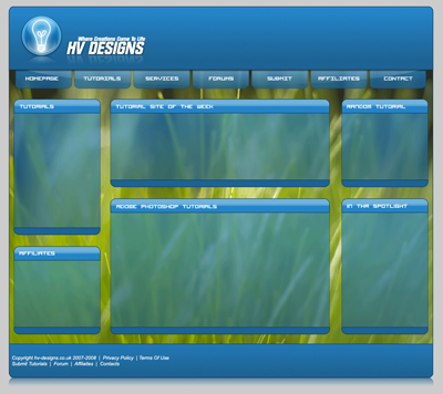 Vista Themed Layout #1 Tutorial: Final Result (Click to enlarge)