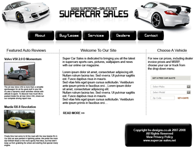 Car Sales Layout Tutorial: Final Result (Click to enlarge)