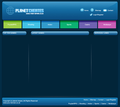 Games Portal Layout Tutorial: Final Result (Click to enlarge)
