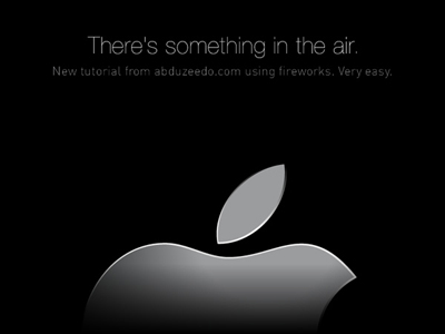 Apple Air Banner in Fireworks Tutorial: Final Result (Click to enlarge)