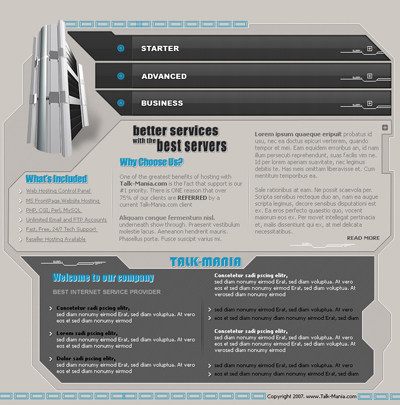 Tech Hosting Layout Tutorial: Final Result (Click to enlarge)