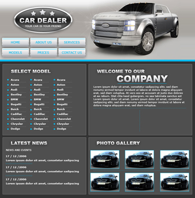 Car Dealer Layout Tutorial: Final Result (Click to enlarge)