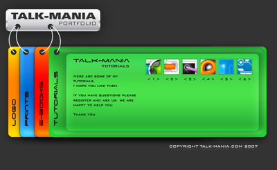 Personal Portfolio Layout Tutorial: Final Result (Click to enlarge)