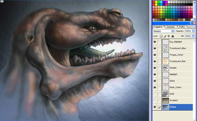 Digital Colouring with Photoshop Tutorial: Final Result (Click to enlarge)