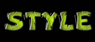 Green Plastic Text Tutorial: Final Result