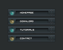 Metal Menu For Game Site Tutorial: Final Result