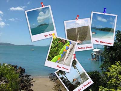 Thumb Tacked Polaroids Tutorial: Final Result