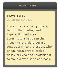 Modern Content Box Tutorial: Final Result