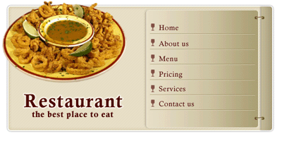 Restaurant Header Tutorial: Final Result