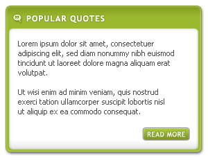 Clean Green Content Box Tutorial: Final Result