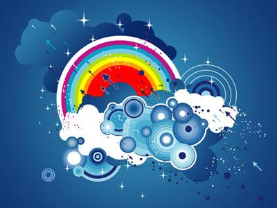 Windows Abstract Desktop Wallpaper Tutorial: Final Result (Click to enlarge)