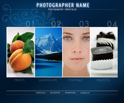 Photographer Page Layout Tutorial: Final Result (Click to enlarge)