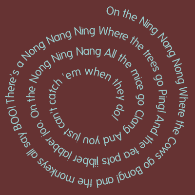 Concentric Text in Photoshop Tutorial: Final Result