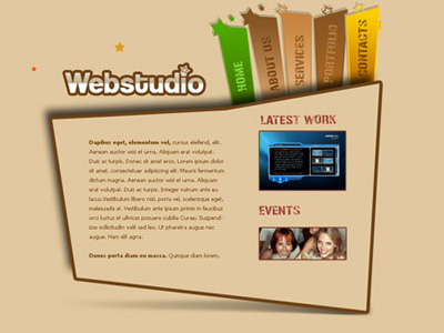 Stylish WebStudio Web Layout Tutorial: Final Result (Click to enlarge)