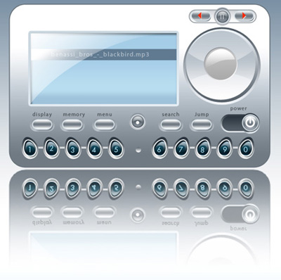 MP3 Player Interface Tutorial: Final Result (Click to enlarge)