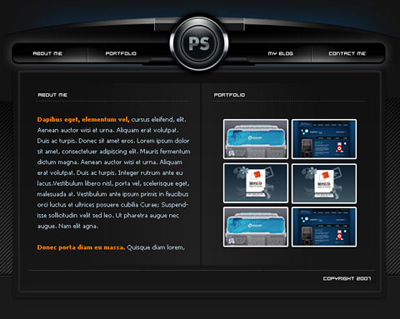 Professional Modern Web Layout Tutorial: Final Result (Click to enlarge)