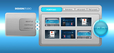 Professional Design Studio Web Template Tutorial: Final Result (Click to enlarge)
